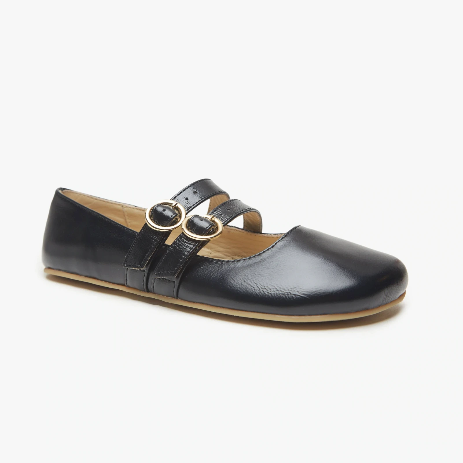 Босоногие туфли Origo Double Strap Mary Jane — лаковый чёрный — фото 1 из 7