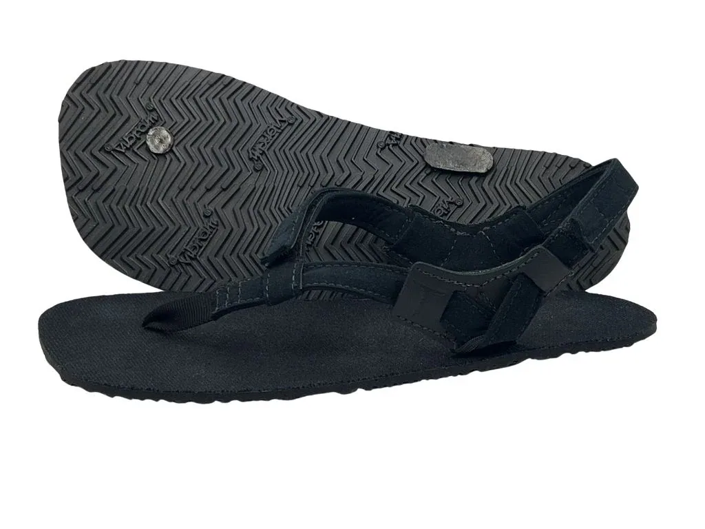 Сандалии Toetem BlackBear 3.0 — чёрное конопляное покрытие, чёрные ремешки, широкая колодка EW — фото 1 из 3