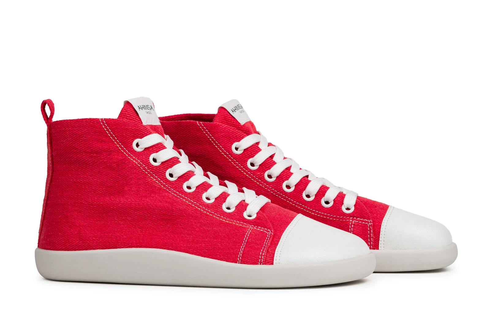 Кроссовки Ahinsa Street Hemp High-Top Barefoot — красный, фото 2