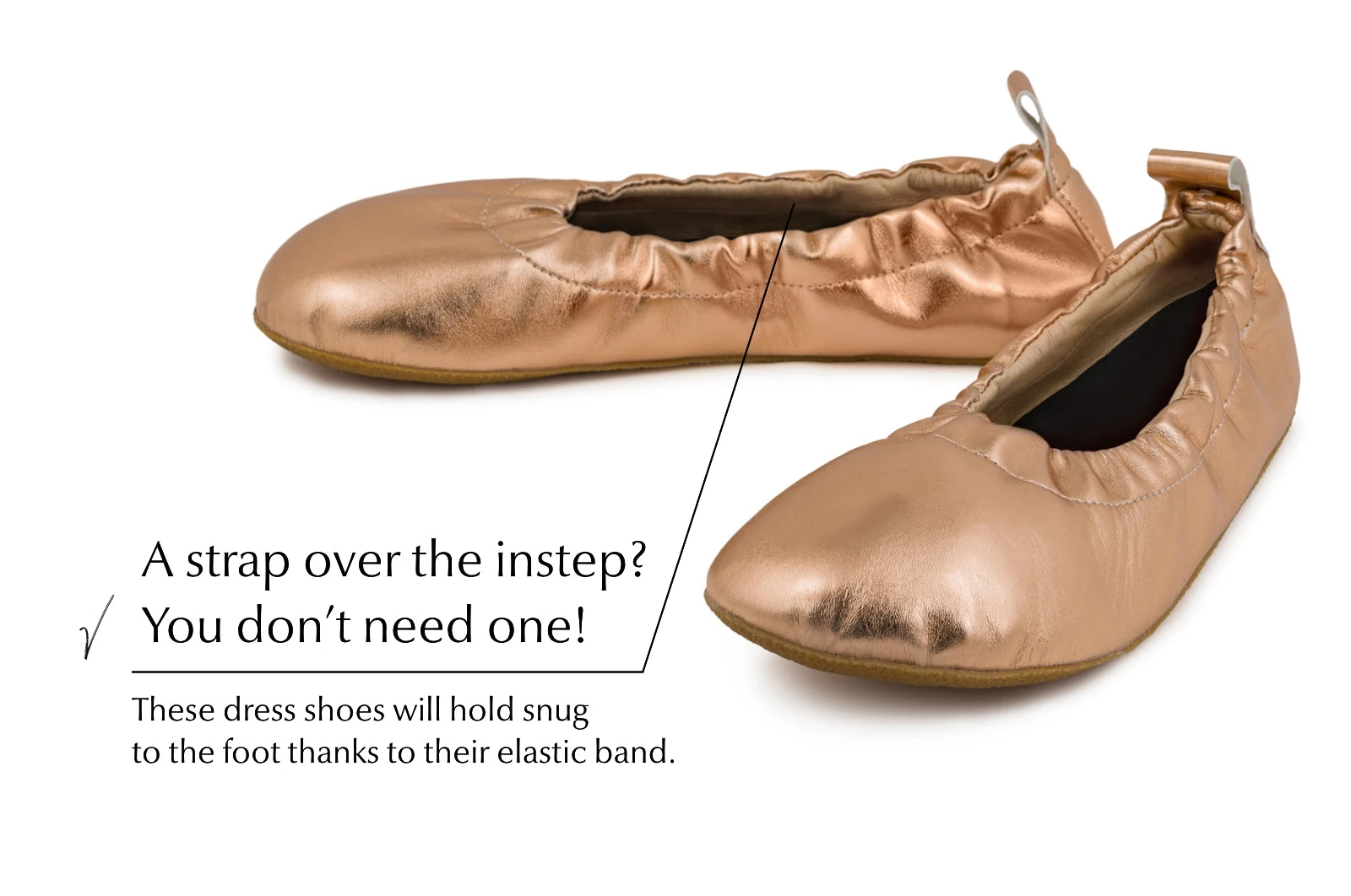 Балетки Ahinsa Chic Barefoot — розовое золото, фото 3